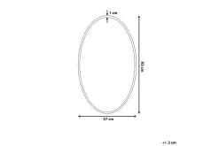 Aamya Speil Oval 83x57 cm