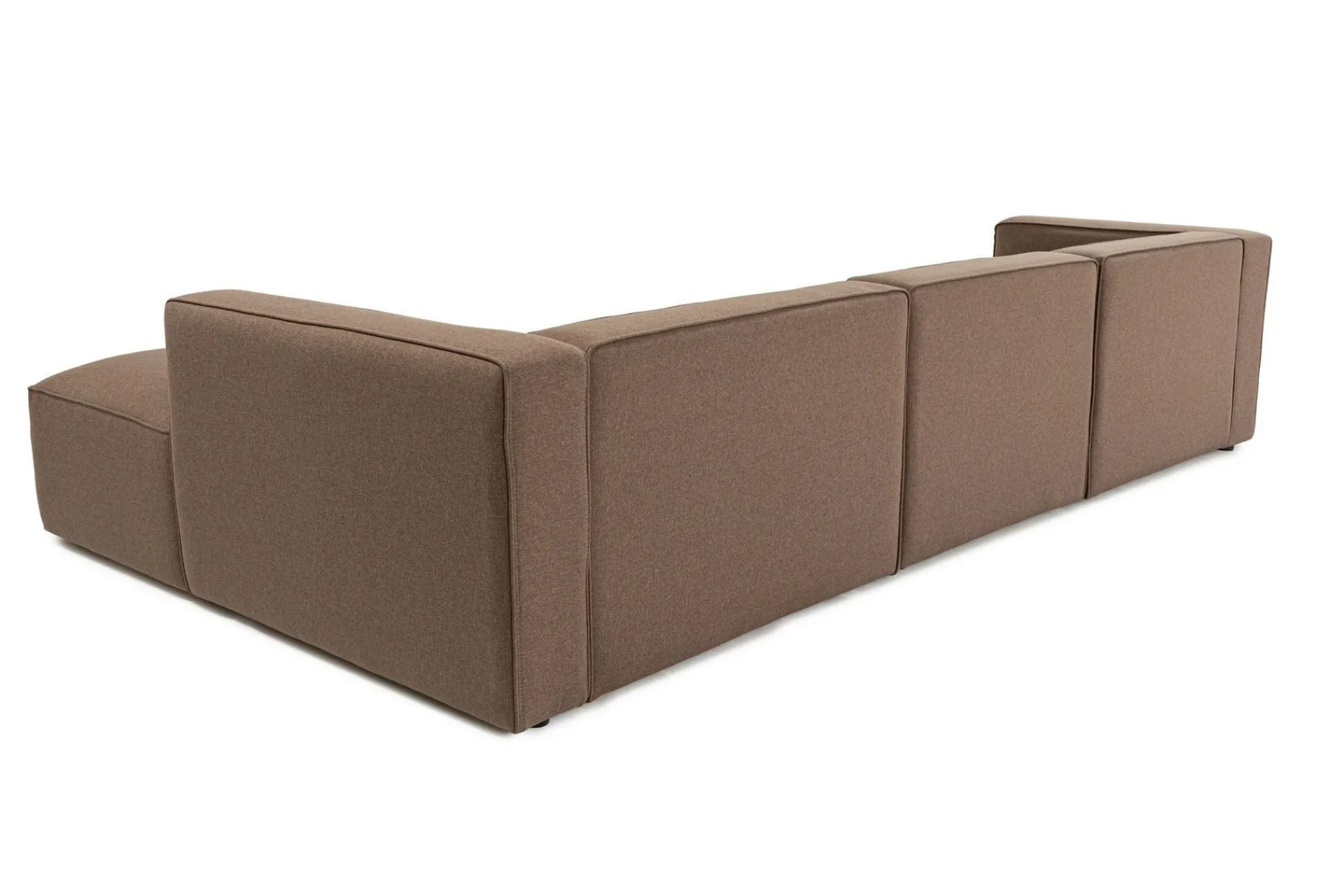 Sofa Med Sjeselong-Abbas 4-seters Sofa med Divan Brun