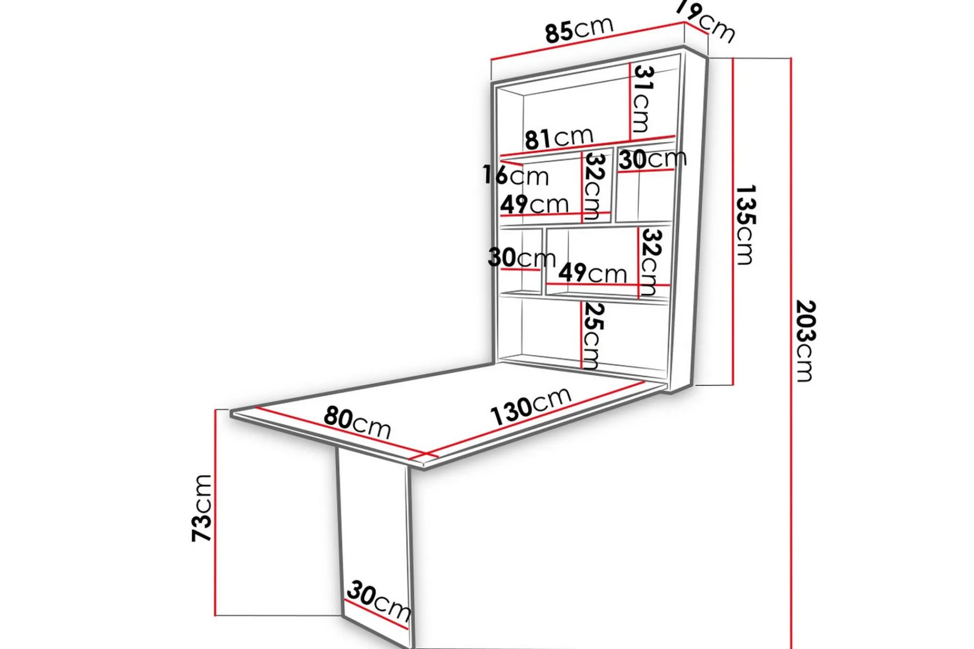 Spisebord & Kjøkkenbord-Abi Spisebord 85 cm Hvit