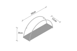 Vegghylle-Achene Vegghylle 60x15 cm Hylle Svart