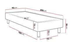 Kontinentalsenger|Komplett Sengepakke-Adeliza kontinentalseng 90x200 cm Haze 11