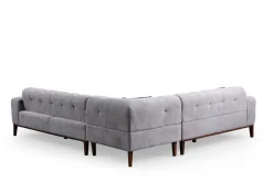 Sofa Med Sjeselong-Adelphe 4-seters Sofa med Divan Lysegrå