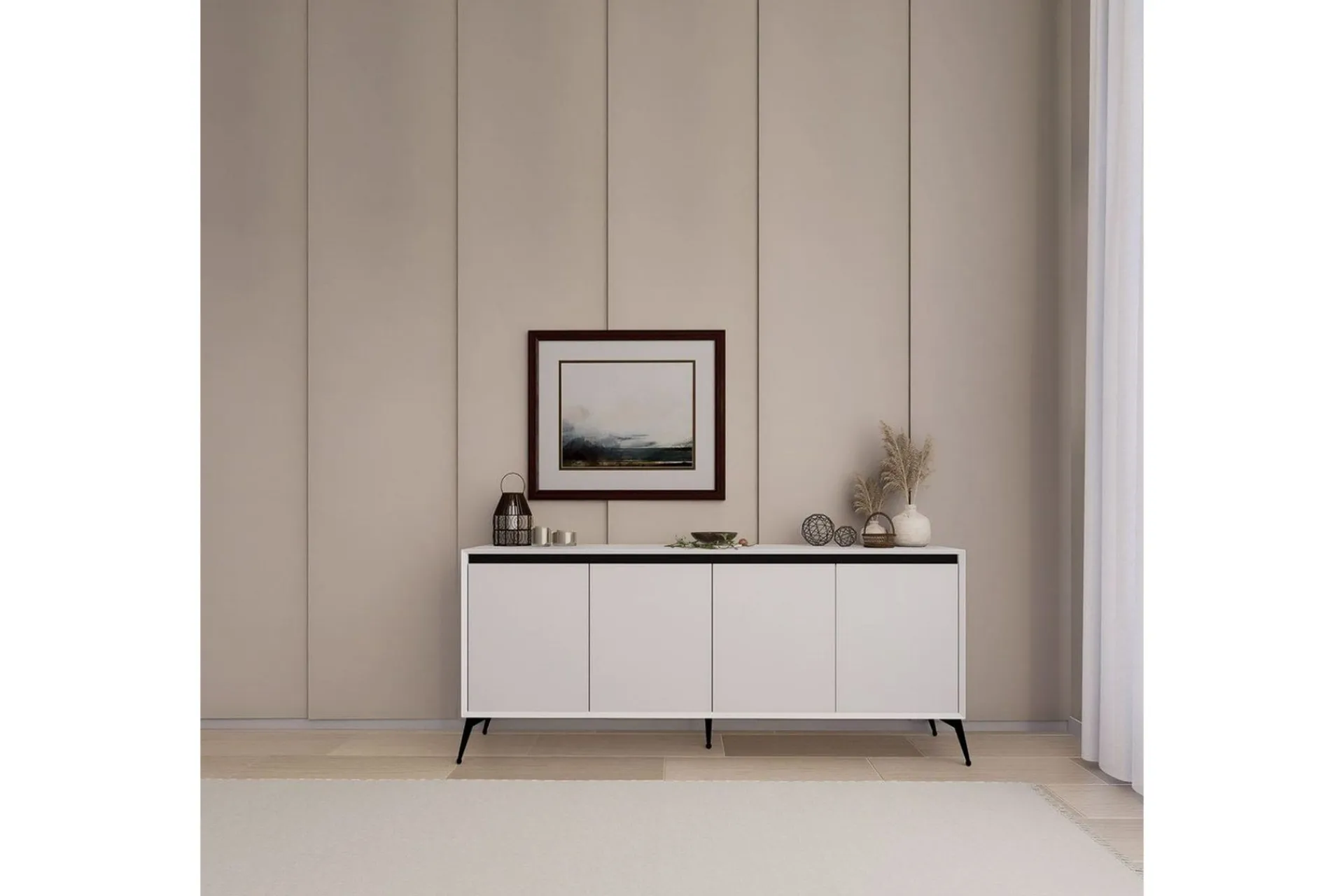 Gangbord|Avlastningsbord-Adilen Konsollbord 180 cm Hvit