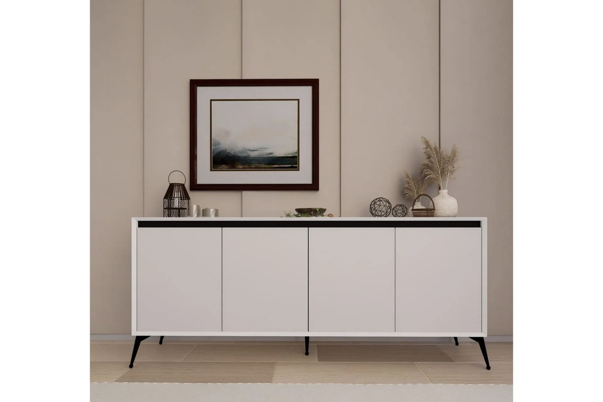 Gangbord|Avlastningsbord-Adilen Konsollbord 180 cm Hvit