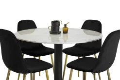 Venture Home Admira Spisebord Rundt med 4 Pontus Stoler