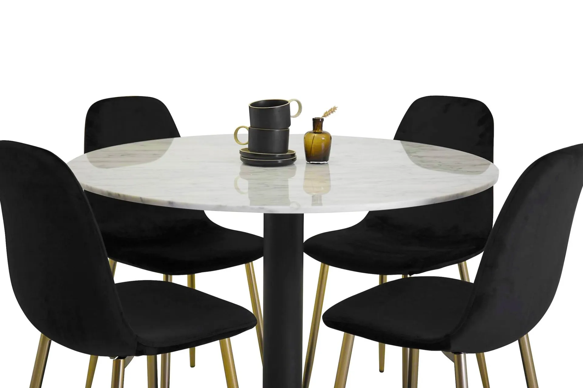 Venture Home Admira Spisebord Rundt med 4 Pontus Stoler