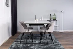 Venture Home Admira Spisegruppe med 4 Valera Lyx Fløyelsstoler