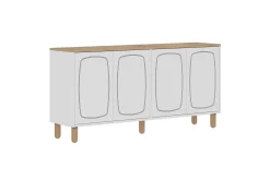 Gangbord|Avlastningsbord-Adrin Konsollbord 150 cm Eik,Hvit