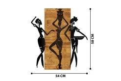 Skilt-African Veggdekor Svart/Valnøtt