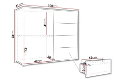Kommode|Entrekommode-Agawal Kommode 100 cm Beige