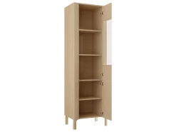 Vitrineskap|Skap-Aggarwal Vitrineskap 60 cm med Belysning brown