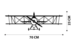 Skilt-Airplanemetal Decor Veggdekor Svart