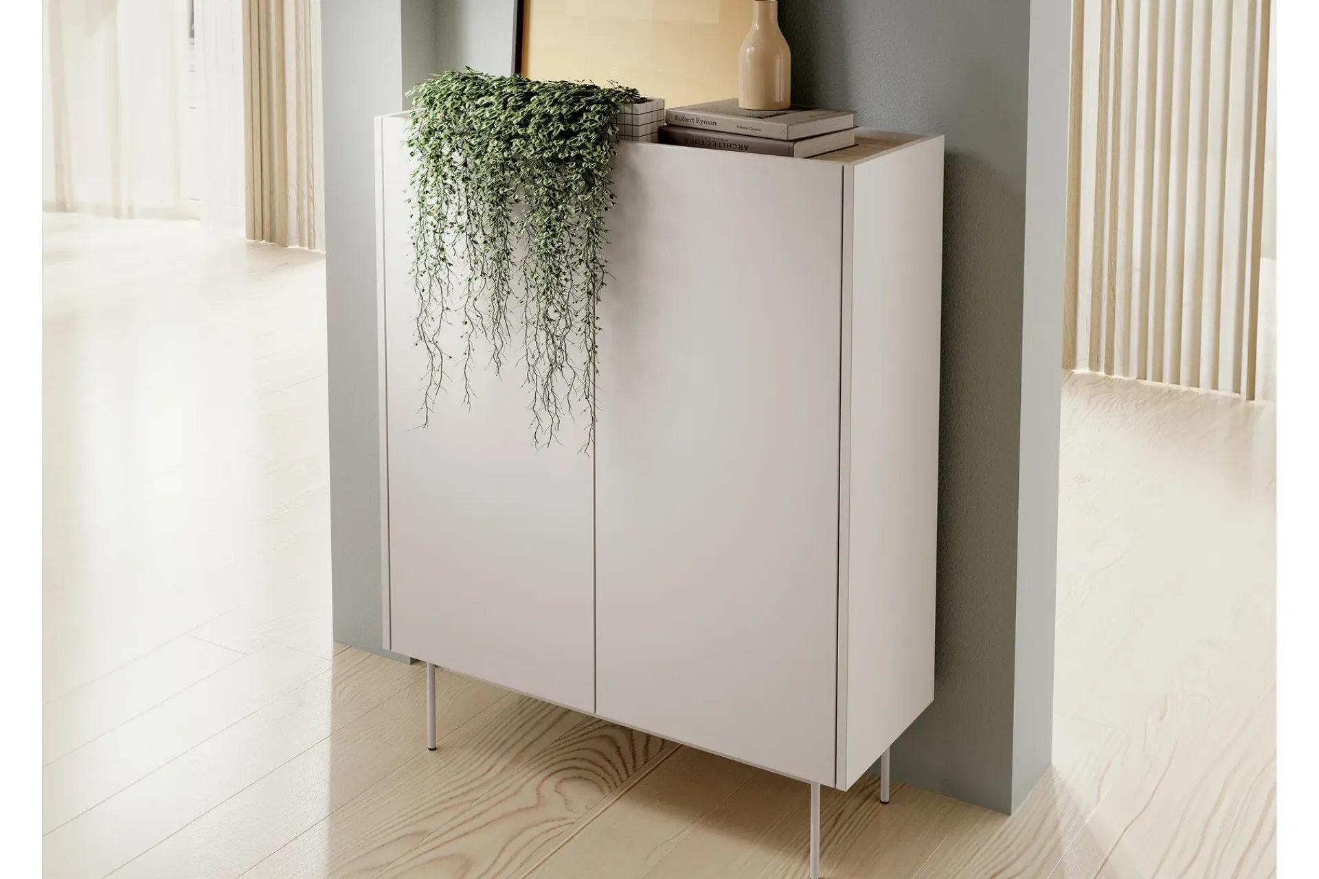 Kommode|Entrekommode-Akansh Kommode 97 cm Beige