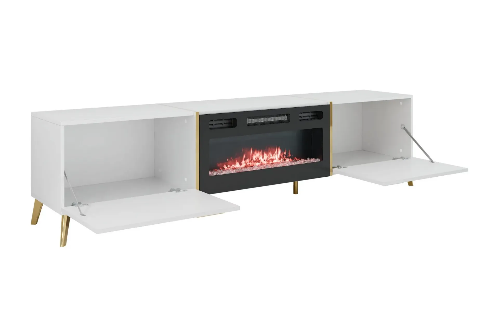 Tv-Skap|Tv-Benk & Mediabenk-Akihiko TV-benk 214 cm Hvit