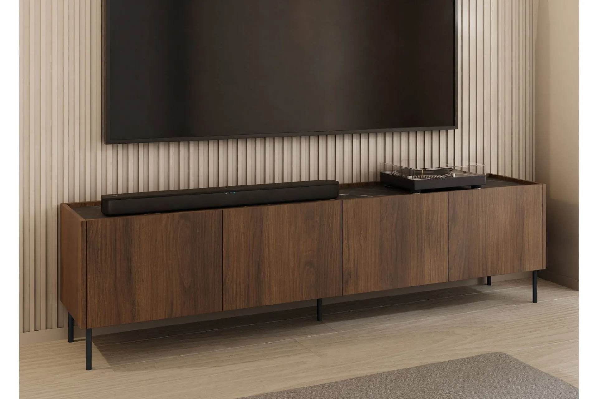 Tv-Skap|Tv-Benk & Mediabenk-Akihito TV-benk 200 cm Brun
