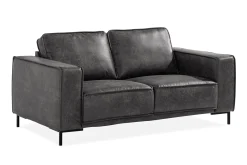 Manor House 2 Seter Sofa-Akron 2-seter Sofa Bonded Lær Mørkegrå