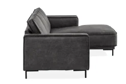 Manor House Akron 2-seter Sofa med Divan Høyre Bonded Lær