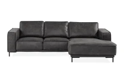 Manor House Akron 2-seter Sofa med Divan Høyre Bonded Lær