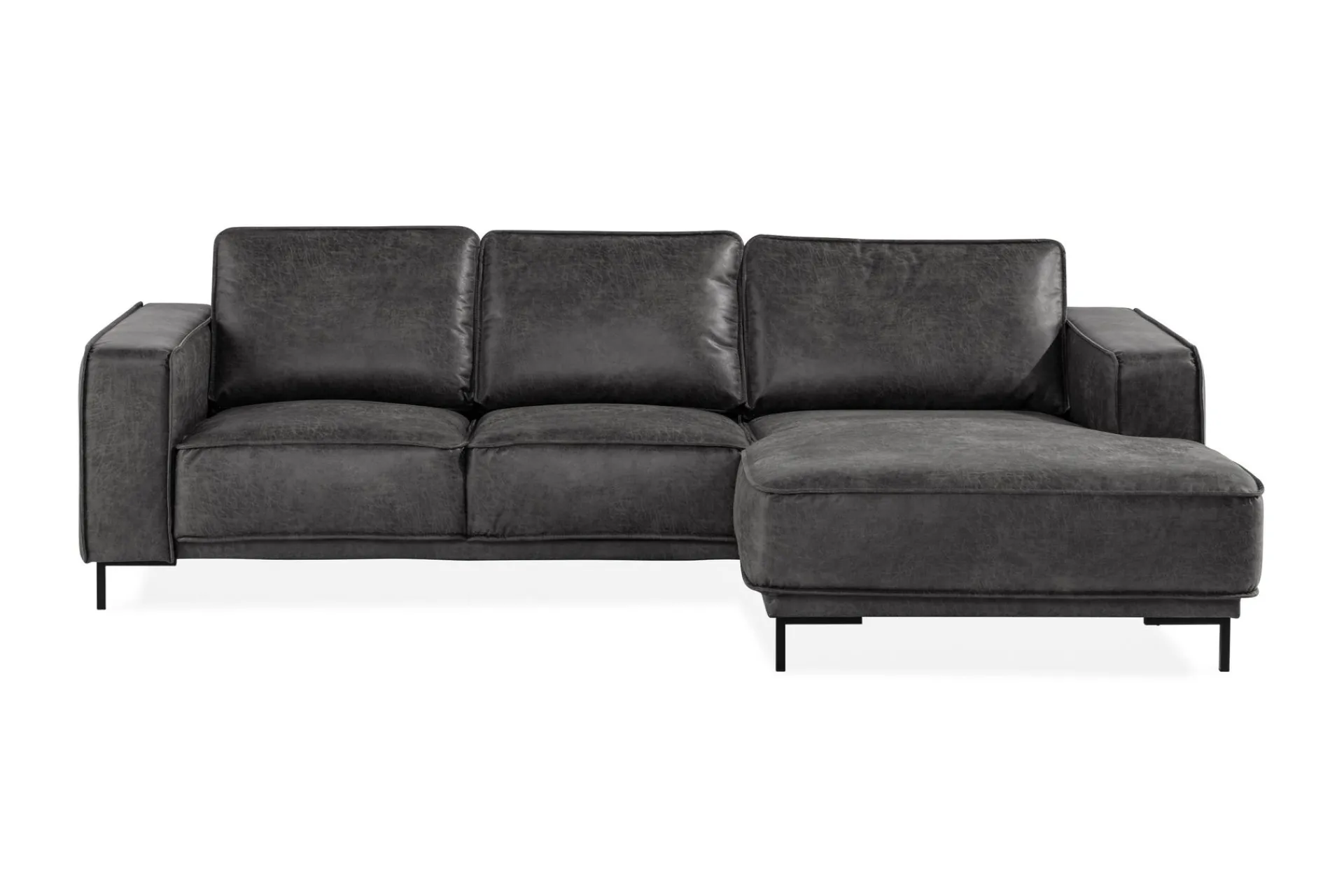 Manor House Akron 2-seter Sofa med Divan Høyre Bonded Lær