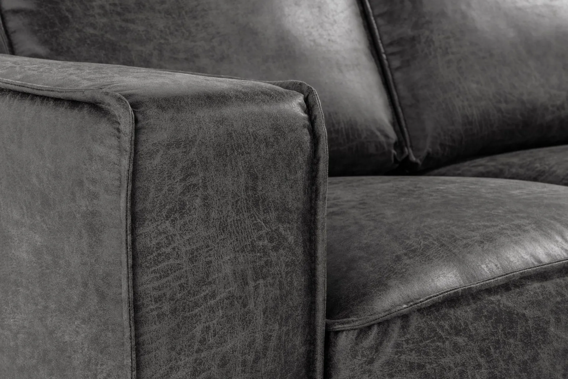 Manor House Akron 2-seter Sofa med Divan Venstre Bonded Lær