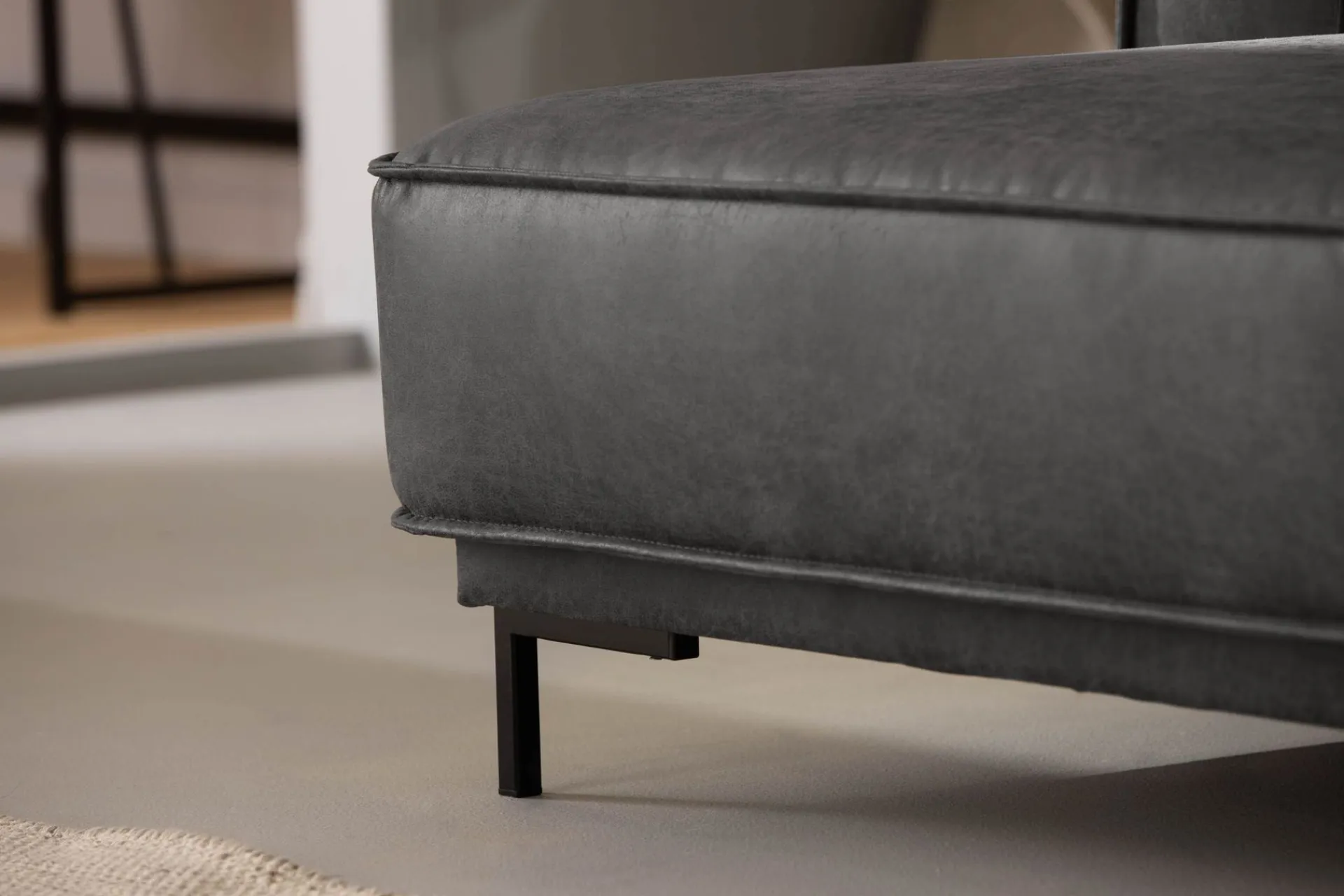 Manor House Akron 2-seter Sofa med Divan Venstre Bonded Lær