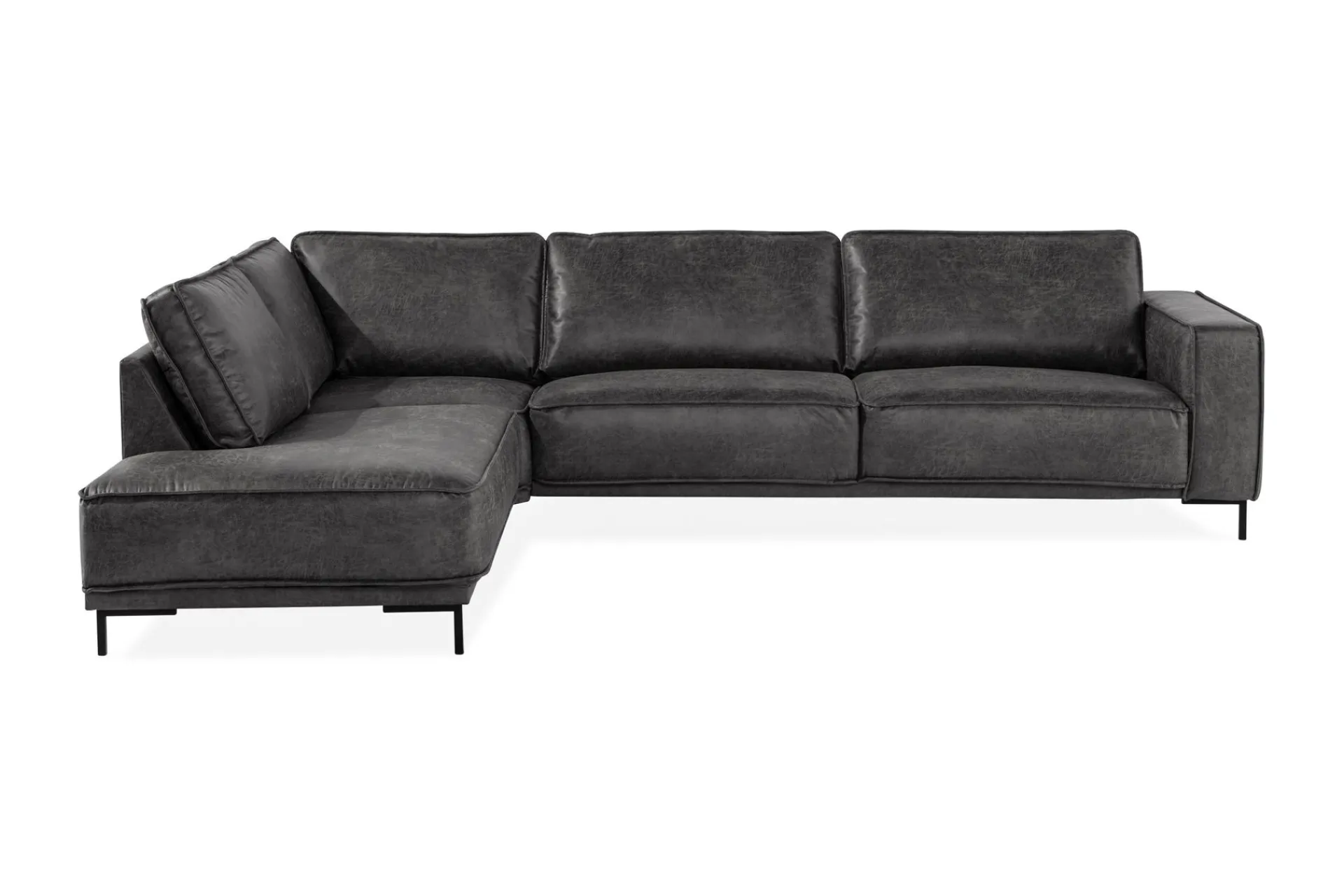 Manor House Akron 2,5-seter Sofa med Sjeselong Venstre Bonded Lær
