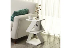 Avlastningsbord-Albeni Sidebord 30 cm Hvit