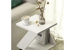 Avlastningsbord-Albeni Sidebord 30 cm Hvit