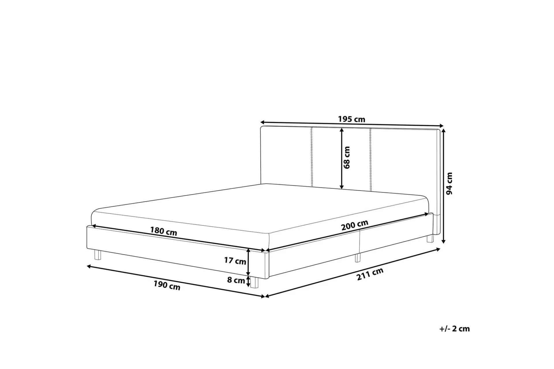 Bedly Sengeramme & Sengestamme-Albi Dobbeltseng 180x200 cm Grey
