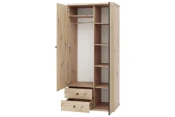 Garderober & Garderobesystem-Aldbrough Garderobeskap med Speil 100x213 cm Brun,Svart