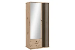 Garderober & Garderobesystem-Aldbrough Garderobeskap med Speil 100x213 cm Brun,Svart