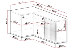 Aldbrough Hjørnekommode 123x86x82 cm