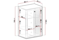 Vitrineskap|Skap-Aldbrough Vitrineskap 40,6x131,9x86,4 cm tre