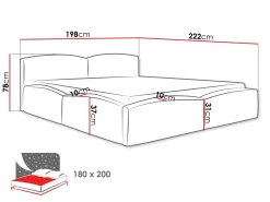 Aldrosen sengeramme med oppbevaring 180x200 cm