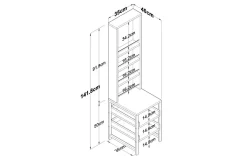 Aldros Sminkebord 35 cm