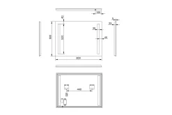 Baderomsspeil Med Belysning|Baderom-Allejaure Baderomsspeil 60 cm LED-Lys Grey