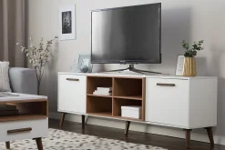Tv-Benk & Mediabenk-Alloa TV-benk 40x180 cm Hvit