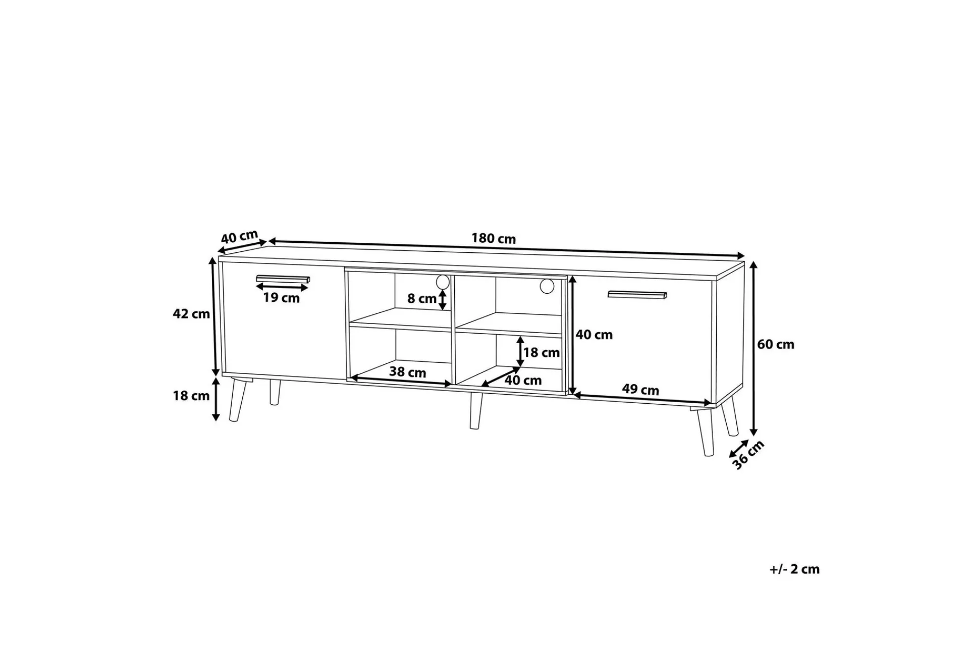 Alloa Tv-Benk 40x180 Cm
