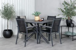 Venture Home Alma Spisegruppe Rund Ø120cm + 4 Parma Spisestoler