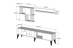 Tv-Møbelsett-Alsacia Tv-møbelsett 180 cm Antracit