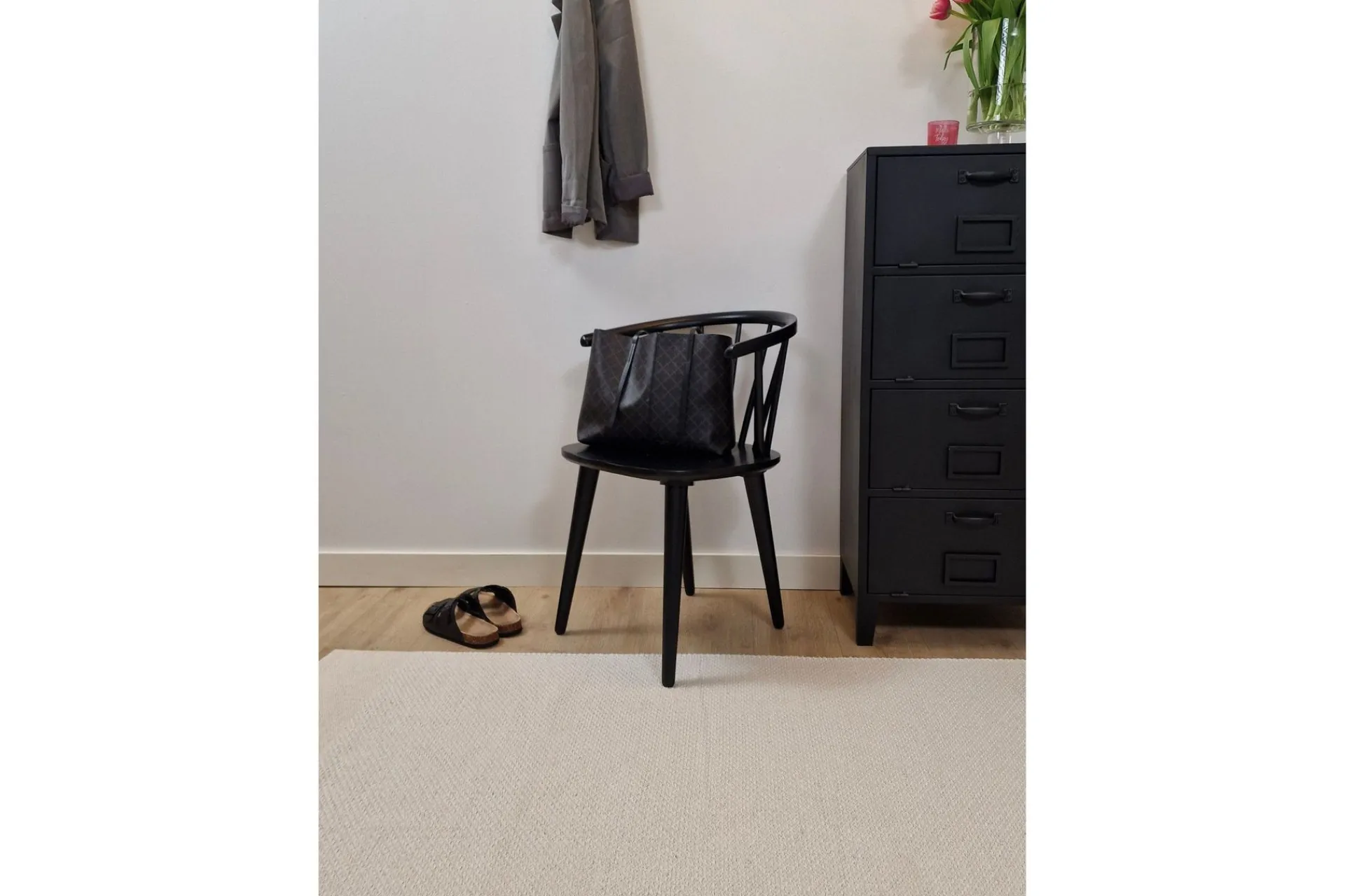 KM Home Moderne Tepper-Alva Bomullsteppe 240x240 cm Kvadratisk Krem