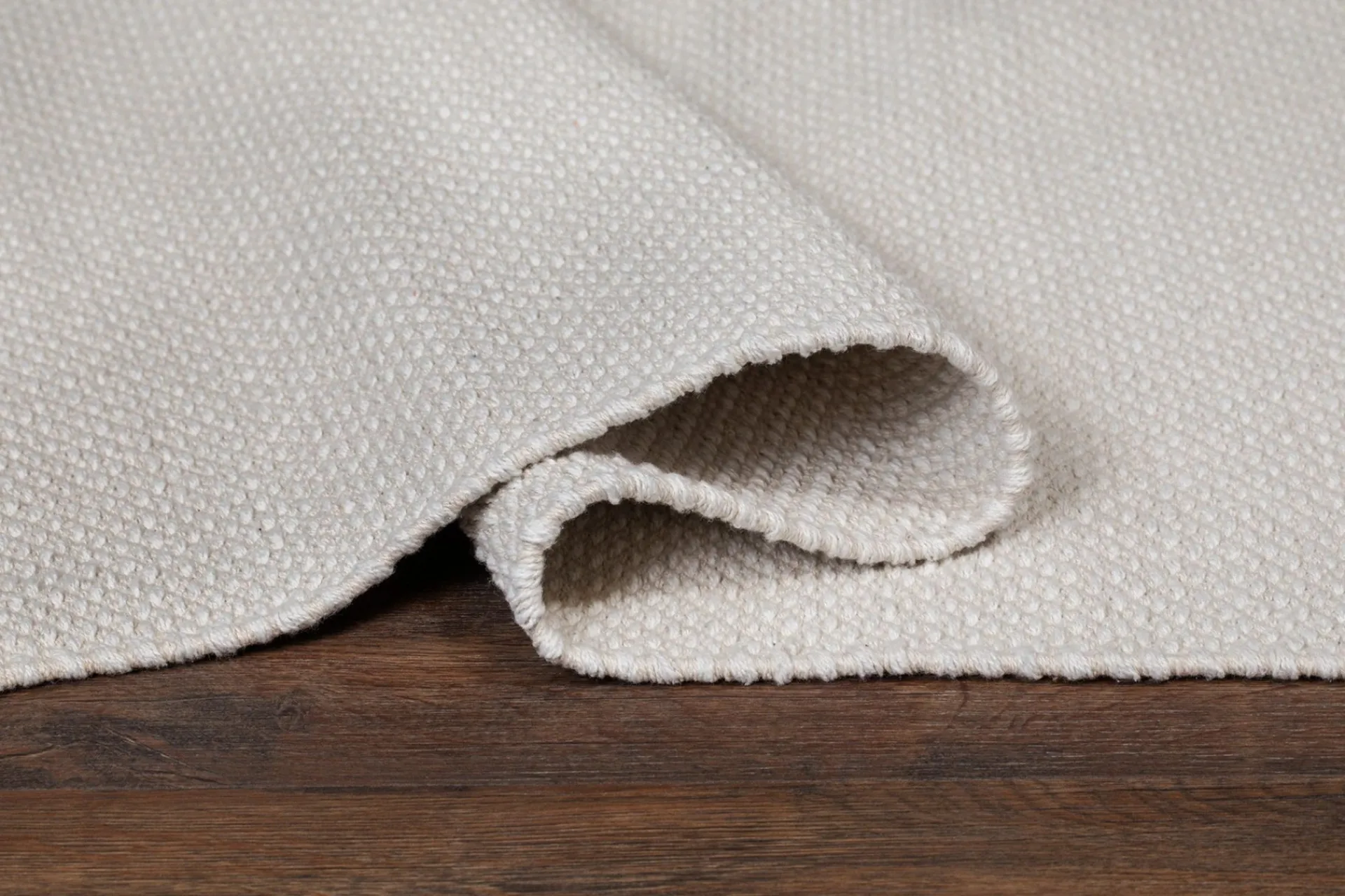 KM Home Moderne Tepper-Alva Bomullsteppe 240x240 cm Kvadratisk Krem