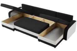 Majestic Furniture Velour Sofa & Fløyel Sofa-Alvared 4-seters Sovesofa med Dobbeldivan med Oppbevaring Faza 6 + Faza 10