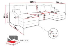 Majestic Furniture Alvared Sofa Dobbeldivan 4-seter