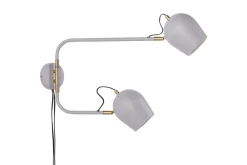 Nattbordslampe-Alvarita Vegglampe E27 Lysegrå