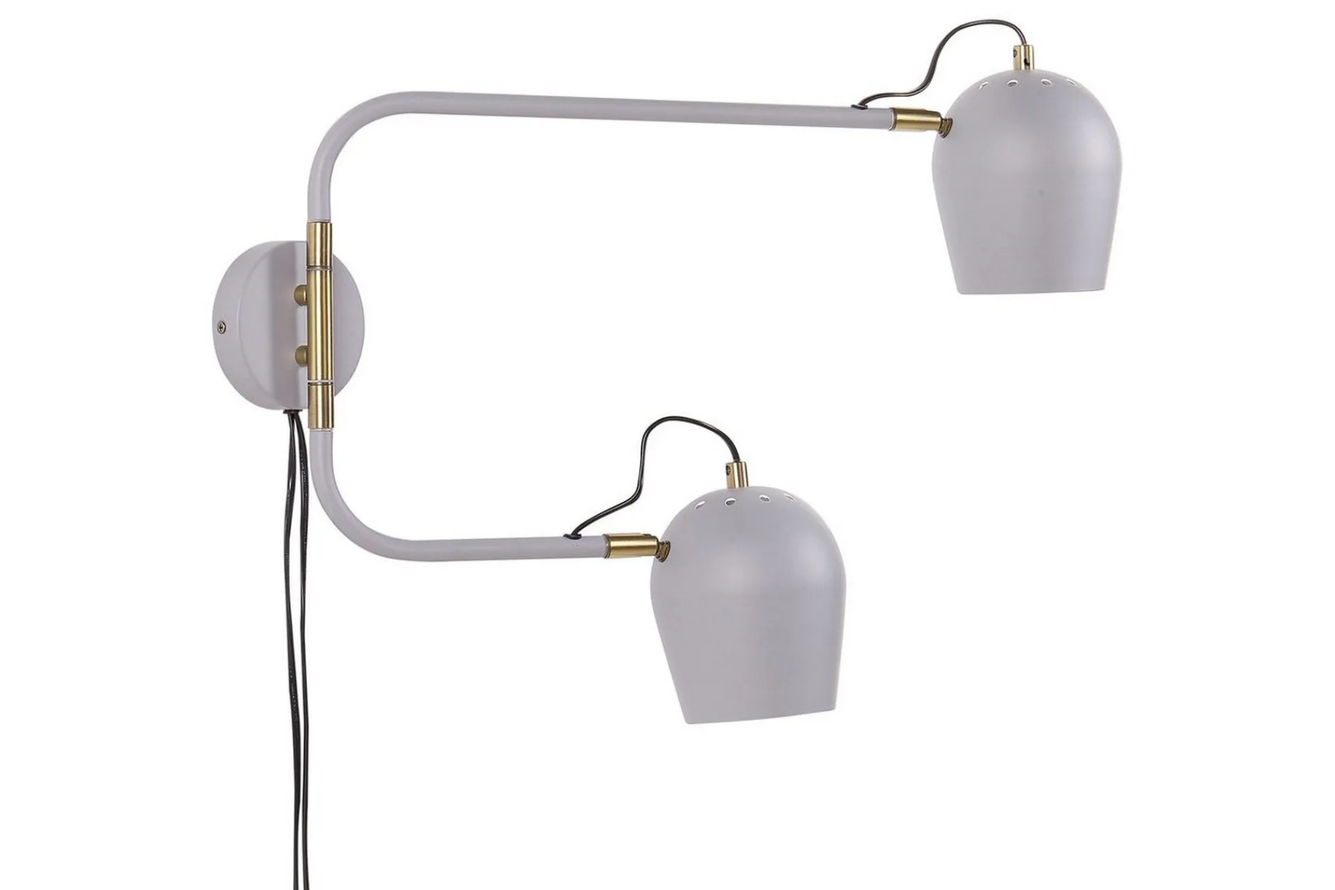 Nattbordslampe-Alvarita Vegglampe E27 Lysegrå