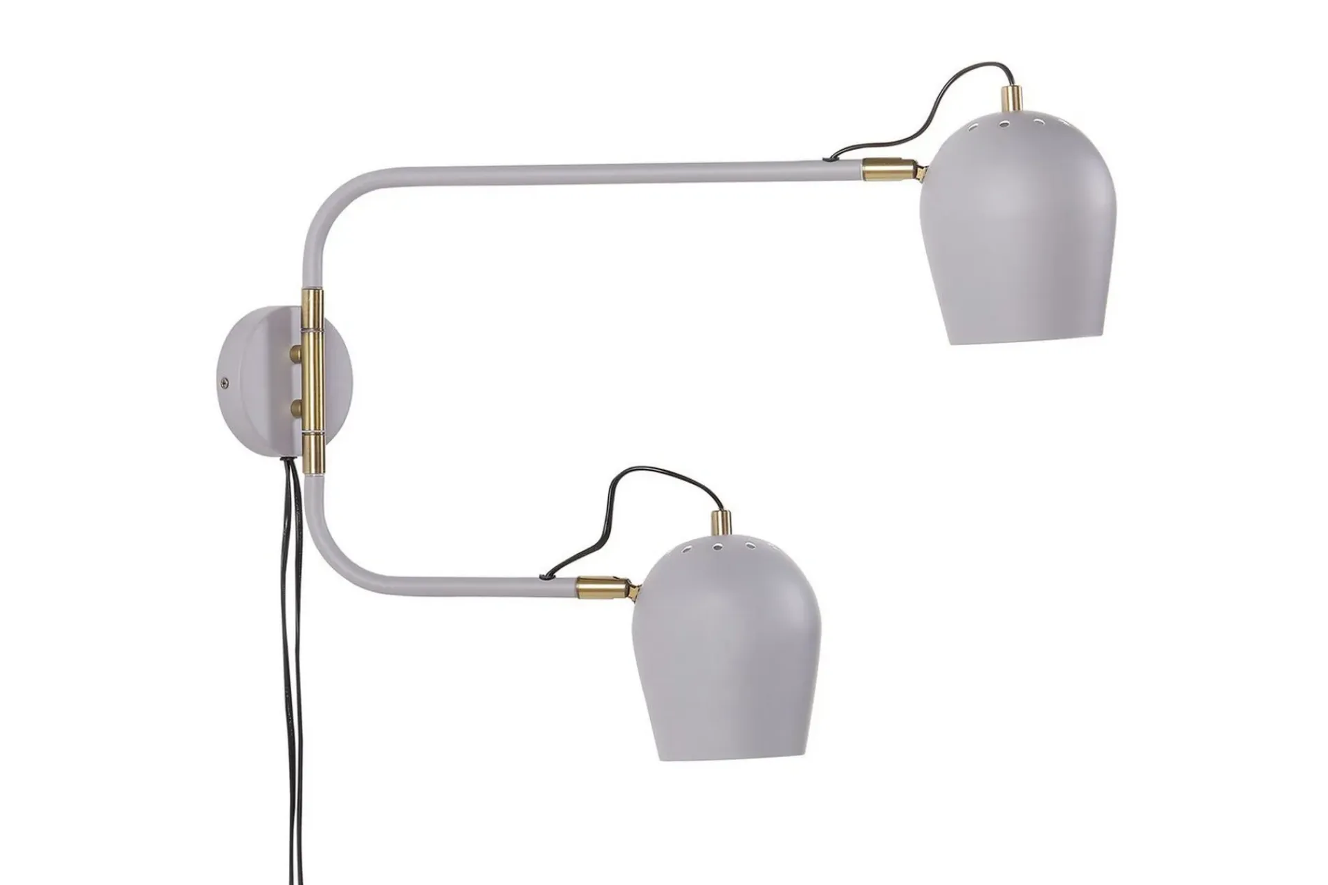 Nattbordslampe-Alvarita Vegglampe E27 Lysegrå