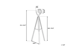Stuelampe|Soveromslampe-Alzette Gulvlampe 143 cm Hvit