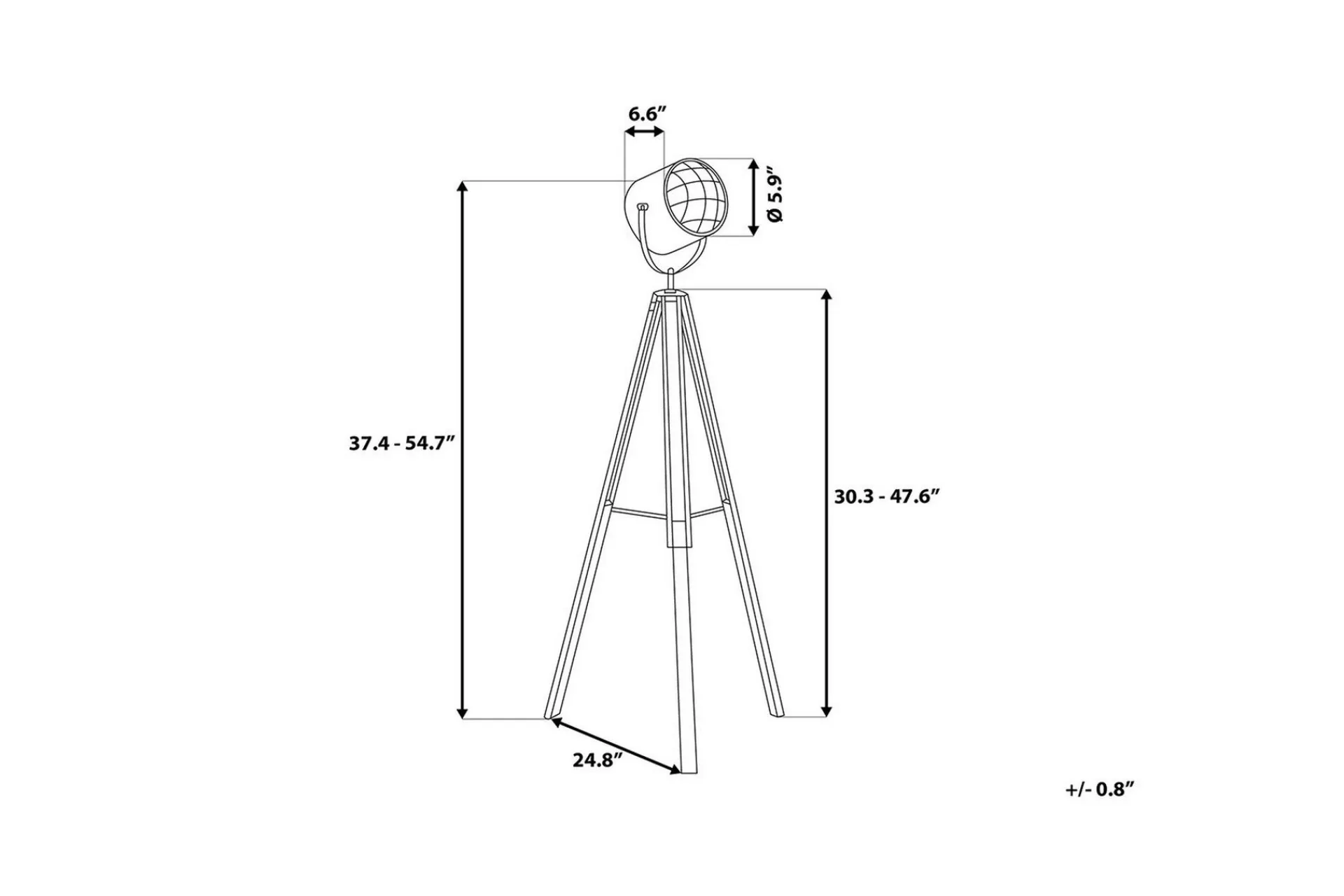 Stuelampe|Soveromslampe-Alzette Gulvlampe 143 cm Hvit