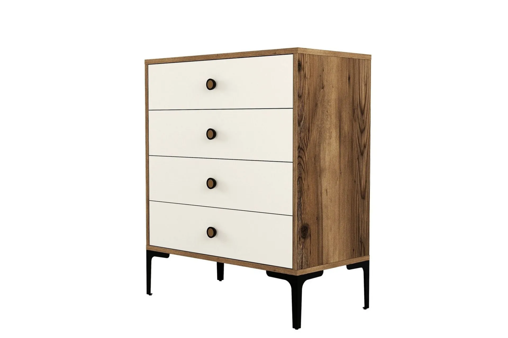 Kommode|Entrekommode-Ameias Kommode 76x90,7 cm Brun/Beige
